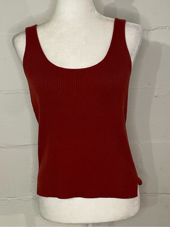 Madewell Tops - Madewell Ribbed Scoop Neck Tank - Deep Red